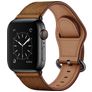 Mobigear Venezia Bracelet Cuir Apple Watch Fermeture boucle ardillon - 42/41/40/38 mm - Cognac