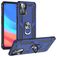 Mobigear Armor Ring Coque OPPO A76 Coque arrière Rigide Anti-Chocs avec Anneau-Support - Bleu