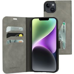 Mobiparts Classic Wallet iPhone 14 Plus Étui Portefeuille - Granite Grey