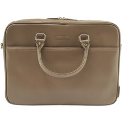 Valenta Laptop leather Sacoche Ordinateur portable en Cuir Véritable 15.6 Pouces Sacoche ordinateur + Poignée - Taupe