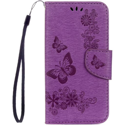 Mobigear Butterfly Housse Samsung Galaxy S8 Etui Porte-Monnaie - Violet