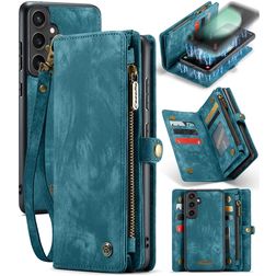 CaseMe 008 Samsung Galaxy S23 FE Coque Étui 2en1 avec coque amovible Portefeuille - Bleu