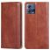 Mobigear Wallet Housse Motorola Edge 30 Fusion Etui Porte-Monnaie - Marron