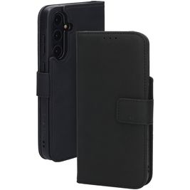 Mobiparts Housse Samsung Galaxy A55 Etui en Cuir Véritable Porte-Monnaie - Noir