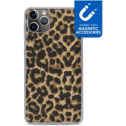 My Style Magneta Coque iPhone 11 Pro Coque arrière en TPU Souple - Leopard