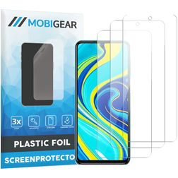 Mobigear Xiaomi Redmi Note 9S Protection d'écran Film - Compatible coque (Lot de 3)