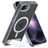 Mobiparts Hardcover Coque Transparente iPhone 16e MagSafe Coque arrière Rigide avec Support Amovible - Transparent