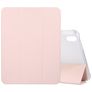 Mobigear Tri-Fold Gel Coque iPad 11 (2025) Etui en TPU,Similicuir + Porte-crayon - Rose