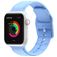 Mobigear Dashed Bracelet Silicone Apple Watch Fermeture boucle ardillon - 42/41/40/38 mm - Bleu