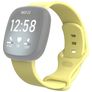Mobigear Sport Dual Bracelet Silicone Fitbit Sense Fermeture à clou et passant - Jaune