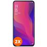 Mobigear Premium OPPO Find X Verre trempé Protection d'écran - Compatible Coque - Noir (Lot de 2)
