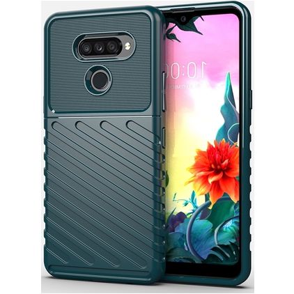 Mobigear Groove Coque LG K50s Coque arrière en TPU Souple - Vert