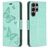 Mobigear Butterfly Samsung Galaxy S24 Ultra Étui Portefeuille - Vert