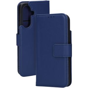Mobiparts Housse Samsung Galaxy A26 Etui en Cuir Véritable Porte-Monnaie - Bleu