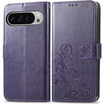 Mobigear Clover Housse Google Pixel 9 Pro XL Etui Porte-Monnaie - Violet
