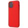 Mobigear Rubber Touch Coque iPhone 12 Coque arrière en Silicone - Rouge