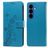 Mobigear Flowers Housse Samsung Galaxy S26 Plus Etui Porte-Monnaie - Bleu
