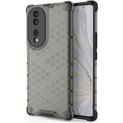 Mobigear Honeycomb Coque HONOR 70 Coque arrière Rigide Anti-Chocs - Noir