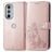 Mobigear Clover Housse Motorola Edge 30 Pro Etui Porte-Monnaie - Rose doré