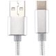Mobigear Nylon - Câble USB-A vers USB-C 2 mètres - Argent