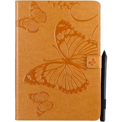 Mobigear Butterfly Coque iPad Air 3 (2019) Etui + Porte-crayon - Marron