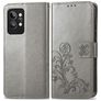 Mobigear Clover Housse Realme GT2 Pro Etui Porte-Monnaie - Gris