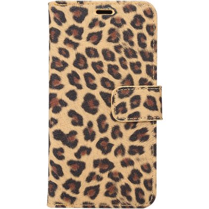 Mobigear Leopard Housse iPhone X Etui Porte-Monnaie - Jaune