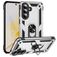 Mobigear Armor ring Samsung Galaxy A57 Plastique rigide Coque arrière Antichoc avec bague de maintien - Argent