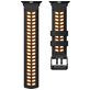 Mobigear Aero Armor Bracelet Silicone Apple Watch Fermeture boucle ardillon - 49/46/45/44 mm - Noir / Orange