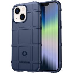 Mobigear Rugged Shield Coque iPhone 14 Coque arrière en TPU Souple Anti-Chocs - Bleu