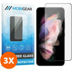 Mobigear Premium Samsung Galaxy S23 Verre trempé Protection d'écran - Compatible Coque - Noir (Lot de 3)
