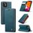Caseme 013 Housse iPhone 12 Mini Etui Porte-Monnaie - Bleu