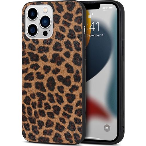 Mobigear Safari Coque iPhone 14 Plus Coque arrière en TPU Souple - Leopard