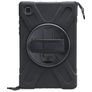Xccess Survivor All-round Coque Samsung Galaxy Tab A7 (2020) Coque arrière en Plastique rigide,Silicone + Bandoulière + Support Amovible - Noir