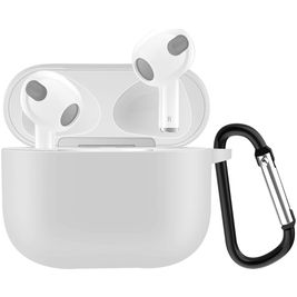 Mobigear Classic Coque Apple AirPods 3 Coque en Silicone Souple - Blanc