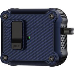 Mobigear Racing Clip Coque Apple AirPods Pro 1 Coque Rigide - Bleu