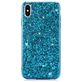 Mobigear Glitter Coque iPhone XR Coque arrière Rigide - Bleu