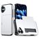 Mobigear Card Coque iPhone 18 Coque arrière Rigide Anti-Chocs avec Porte-Cartes - Argent