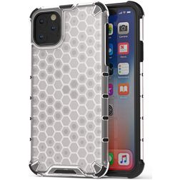 Mobigear Honeycomb Transparent iPhone 11 Plastique rigide Coque arrière Antichoc - Transparent