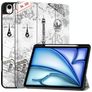 Mobigear Tri-Fold Coque iPad Air 13 Pouces (2024) Etui + Porte-crayon - Eiffel Tower