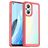 Mobigear Crystal OPPO Reno 7 Lite Plastique rigide Coque arrière - Transparent / Rouge