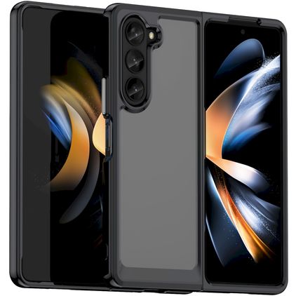 Mobigear Crystal Samsung Galaxy Z Fold 5 Plastique rigide Coque arrière - Noir
