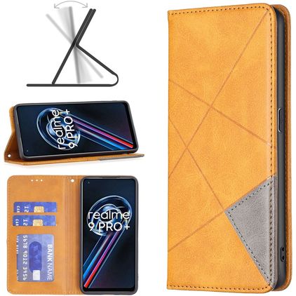 Mobigear Rhombus Slim Realme 9 Pro Plus Étui - Cognac
