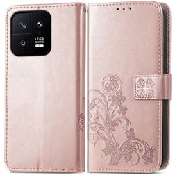 Mobigear Clover Housse Xiaomi 13 Etui Porte-Monnaie - Rose doré