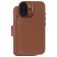 Decoded Detachable Wallet Housse iPhone 16 MagSafe Etui avec Coque Détachable en Cuir Véritable Porte-Monnaie - Tan