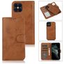 Mobigear Wallet Housse iPhone 12 Pro Etui avec Coque Détachable Porte-Monnaie - Marron