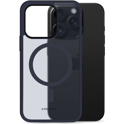 Mobilize Hybrid Pro iPhone 16 Pro MagSafe Plastique rigide Coque arrière Antichoc - Bleu