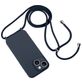 Mobigear Lanyard iPhone 15 Plus Coque avec cordon en Silicone - Dark Blue
