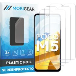 Mobigear POCO M5 Protection d'écran Film - Compatible coque (Lot de 3)