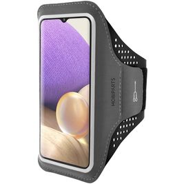 Mobiparts Comfort Fit Brassard Téléphone Samsung Galaxy A32 5G Brassard Coque de Sport en Neoprène - Noir